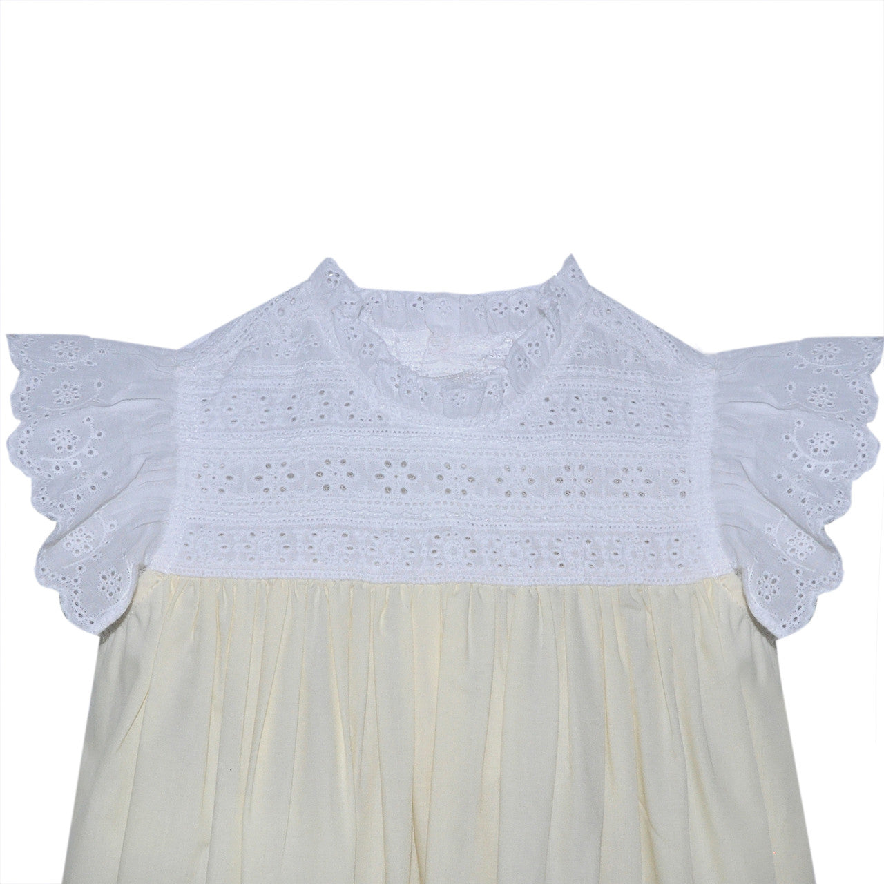 Bonnie Dress Maize w/ White - Born Childrens Boutique