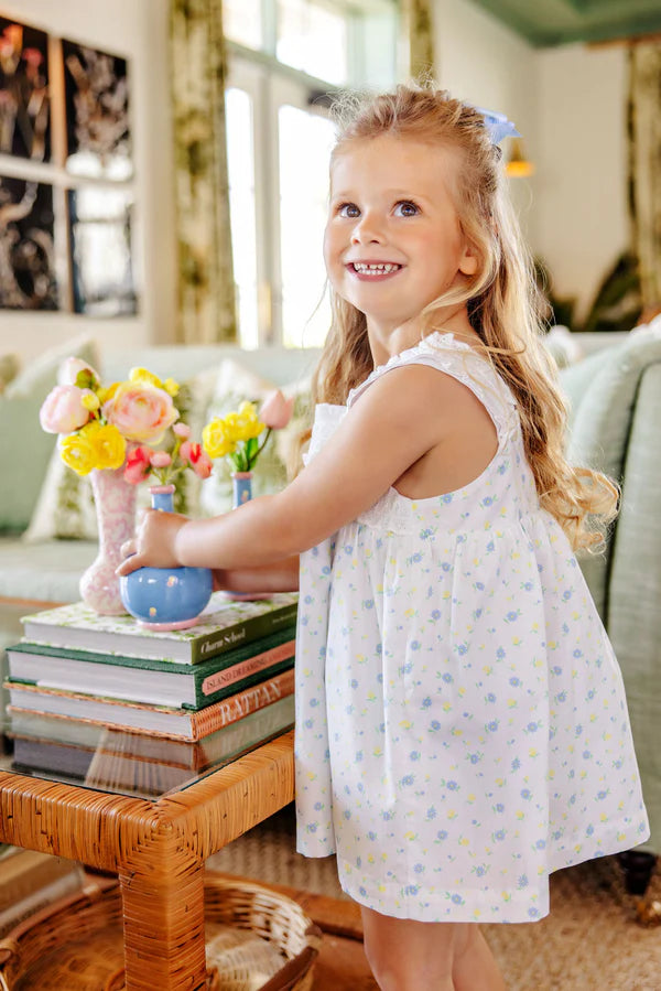 Babs Dress - Dunwoody Daisy & Worth Avenue White - Born Childrens Boutique