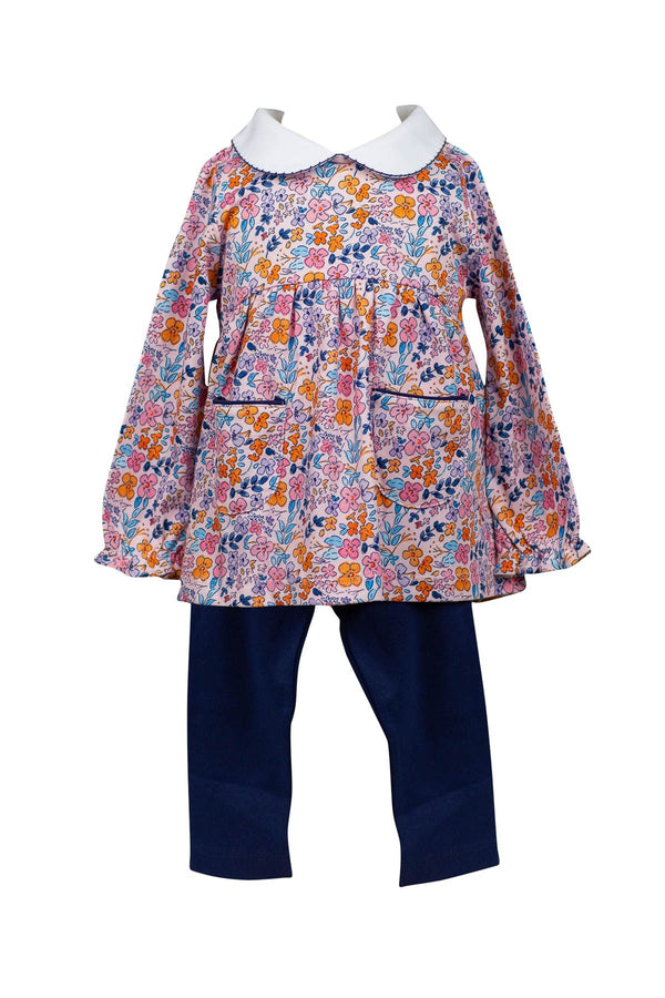 Pre-Order Pansy Floral Tunic Set - Born Childrens Boutique