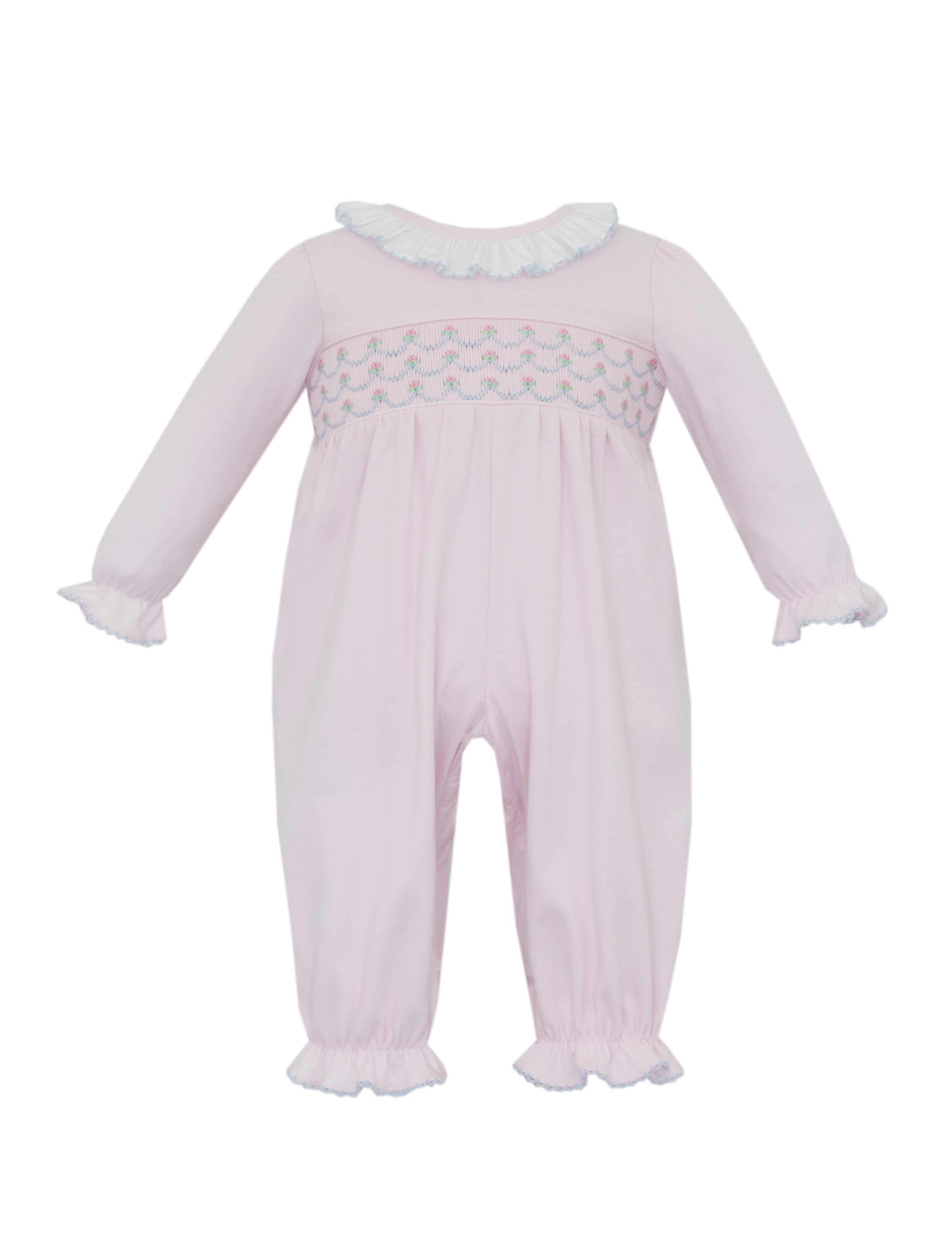 Ellie Solid Pink Knit Long Footie