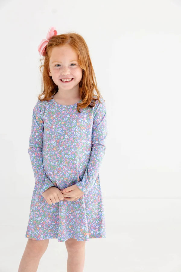LS Polly Play Dress Mountain Brook Mini Floral - Born Childrens Boutique