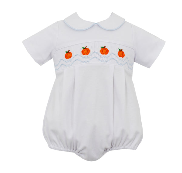 Boy Bubble White Knit Pumpkin - Born Childrens Boutique