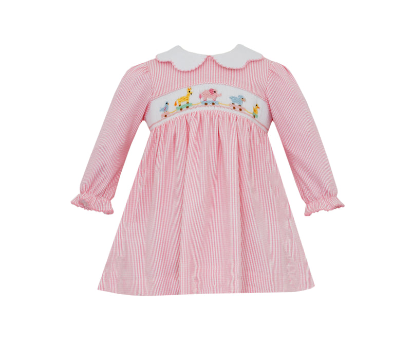 Dress Pink Check Knit Toy Parade - Born Childrens Boutique