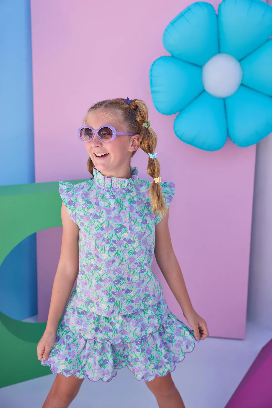 Two Tiered Skort - Tillies Tulips - Born Childrens Boutique