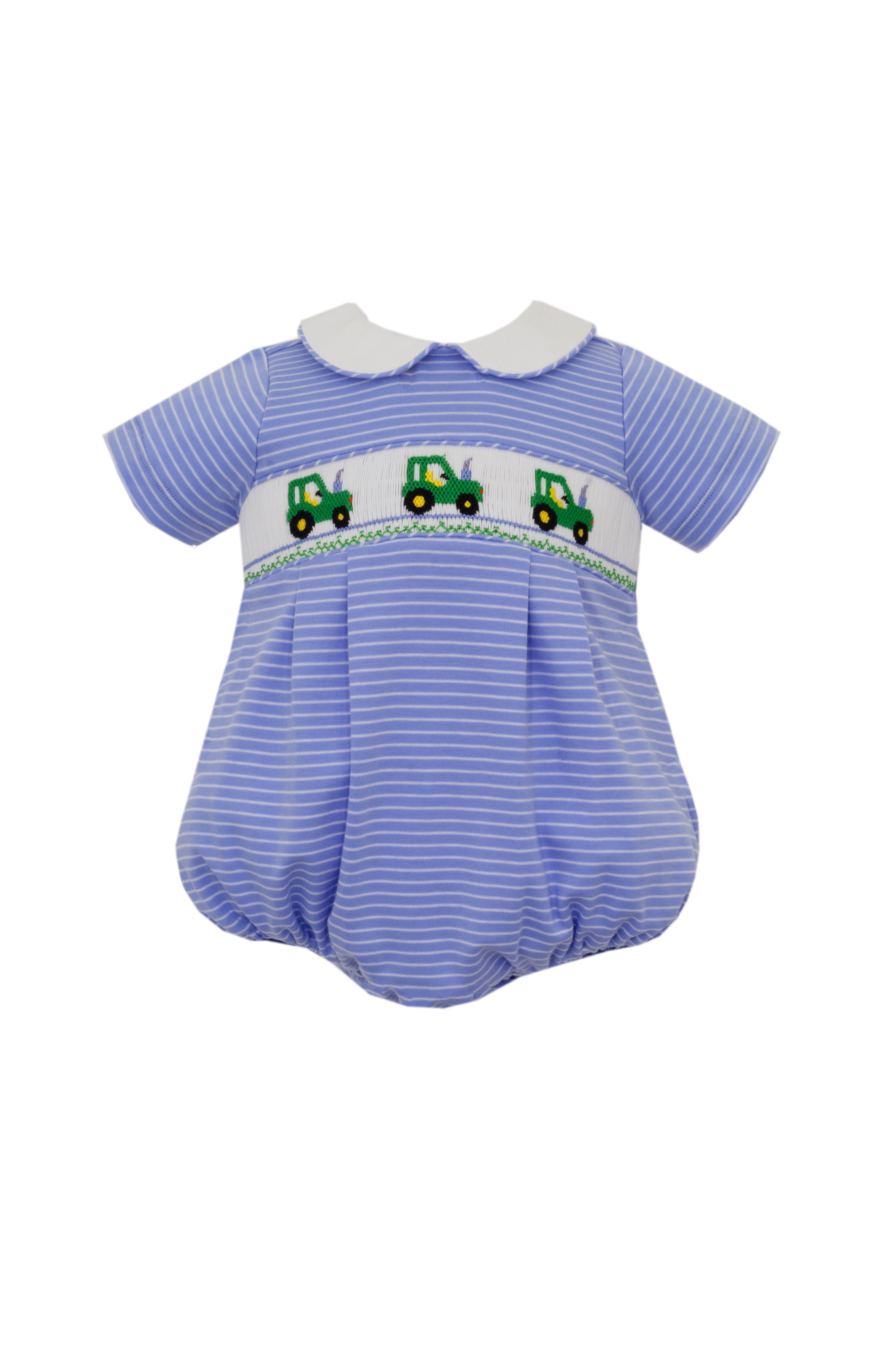 Tractor Bubble Peri Stripe - Born Childrens Boutique