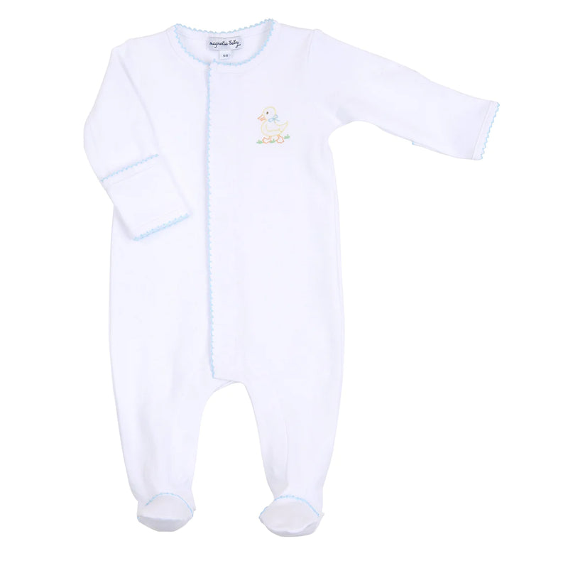 Little Quacker Emb Footie LB - Born Childrens Boutique