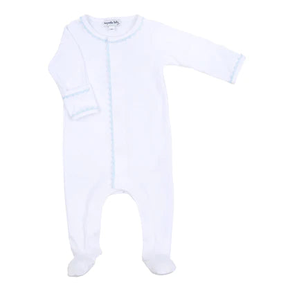 Magnolia Baby Baby Joy Emb Footie Light Blue - Born Childrens Boutique