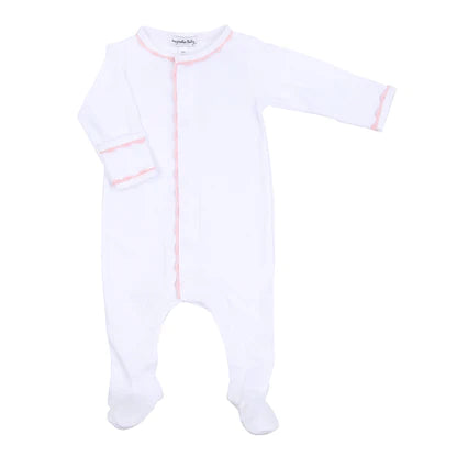 Magnolia Baby Baby Joy Emb Footie Pink - Born Childrens Boutique