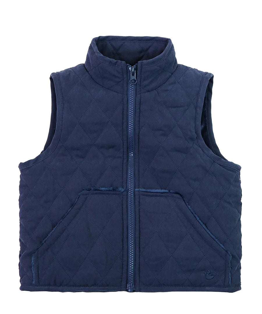 Widgeon Barn Vest Navy - Born Childrens Boutique