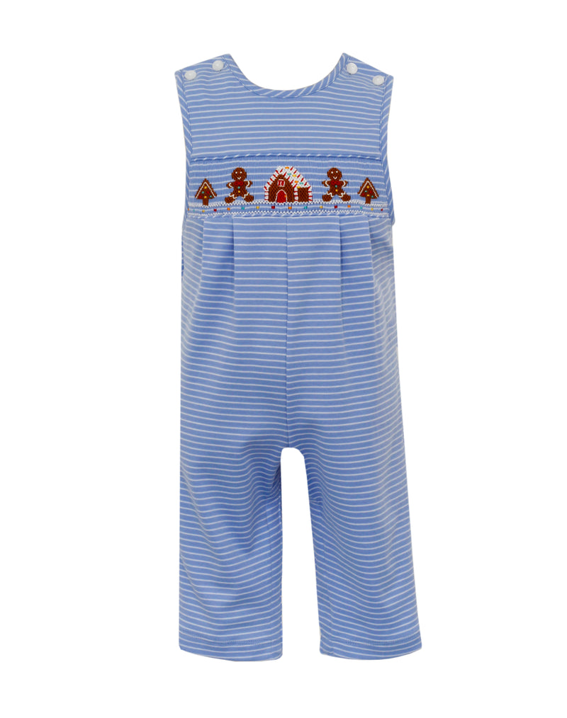 451K Gingerbread House Smock Jon Jon - Born Childrens Boutique