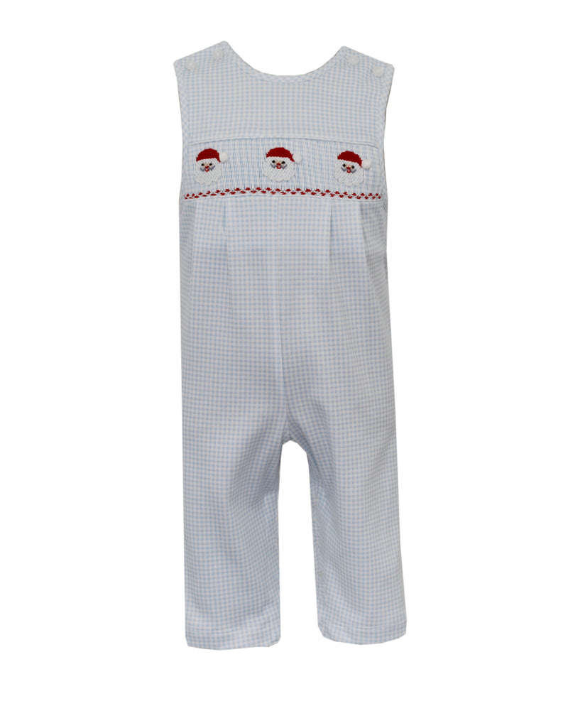 452K Santa Face Smock Jon Jon - Born Childrens Boutique