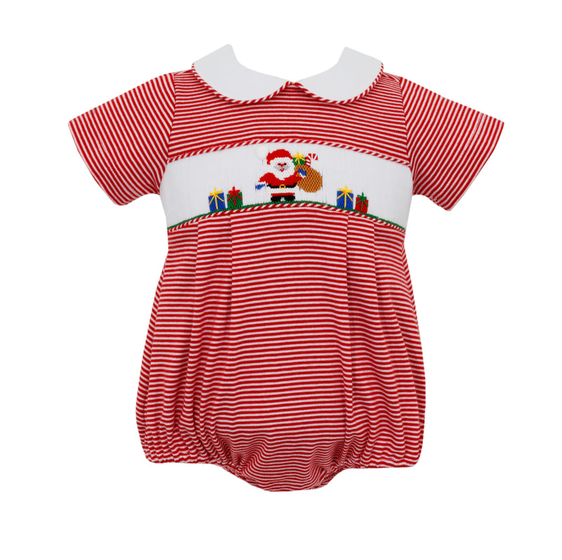 455BB Santa Smock Bubble - Born Childrens Boutique