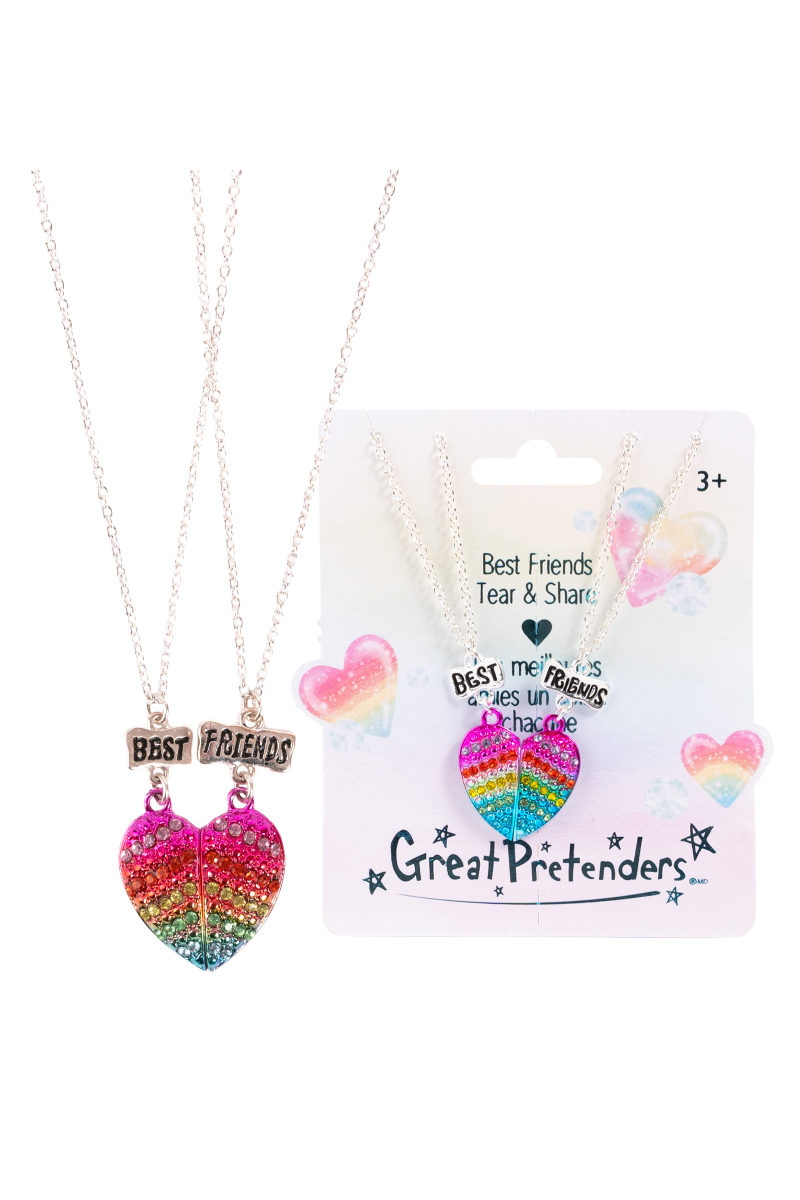 Glamour Gals Tear & Share Necklaces 2 pc - Born Childrens Boutique