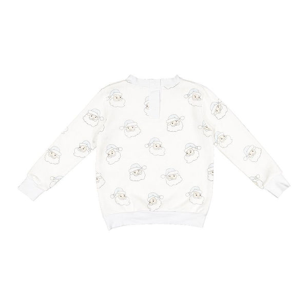 Blue Santa Boy Sweatshirt - Born Childrens Boutique