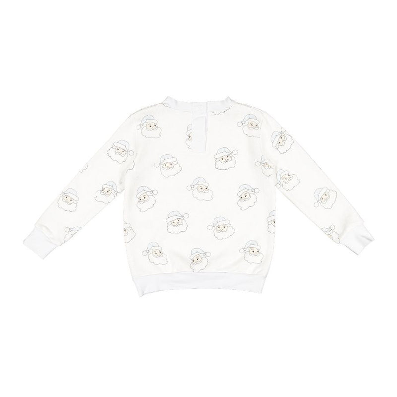 Blue Santa Boy Sweatshirt - Born Childrens Boutique