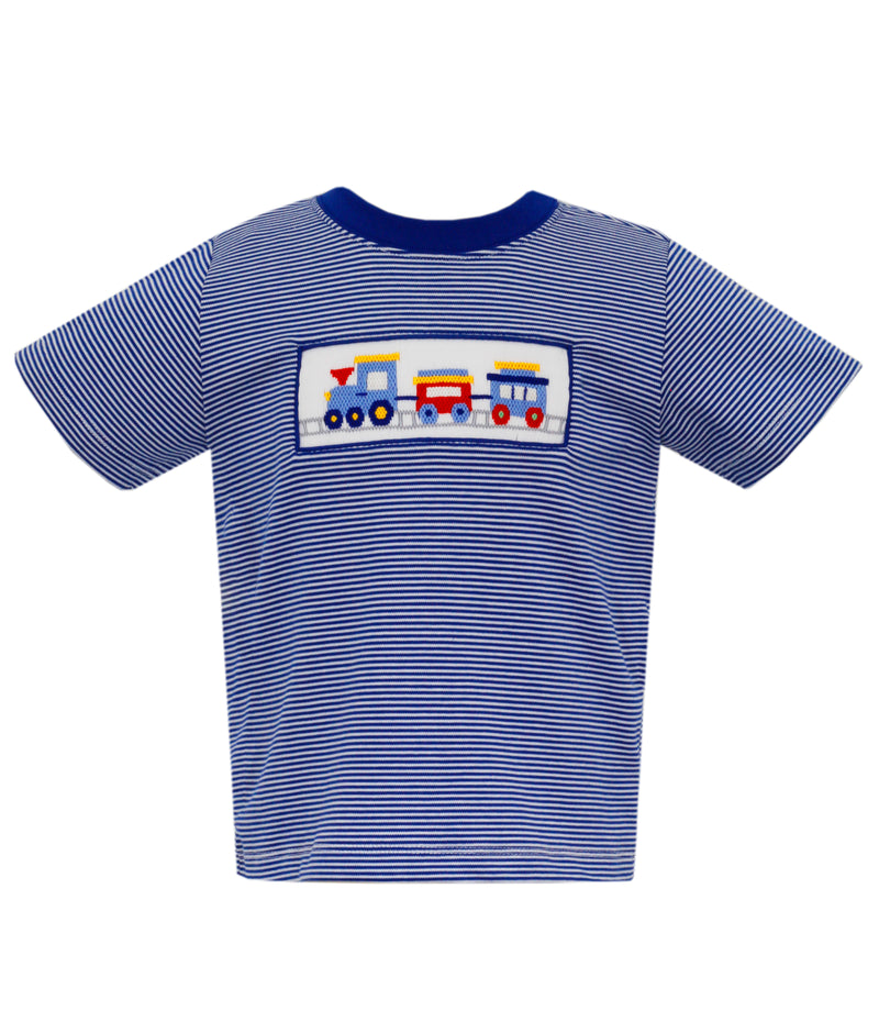 Train Smocked Shirt - Born Childrens Boutique