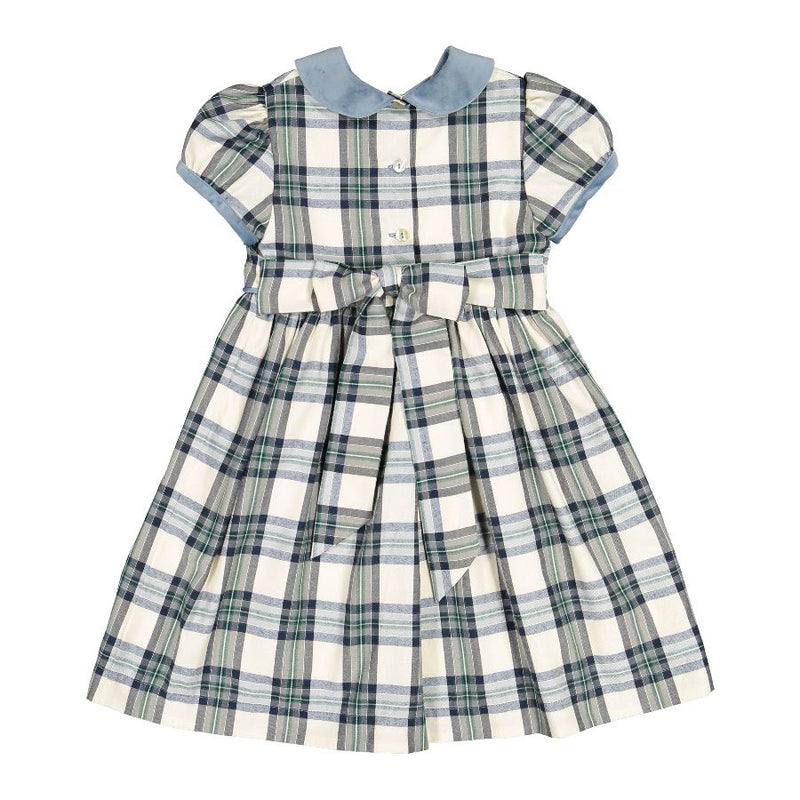 Pre-Order Stone Tartan Dress - Born Childrens Boutique
