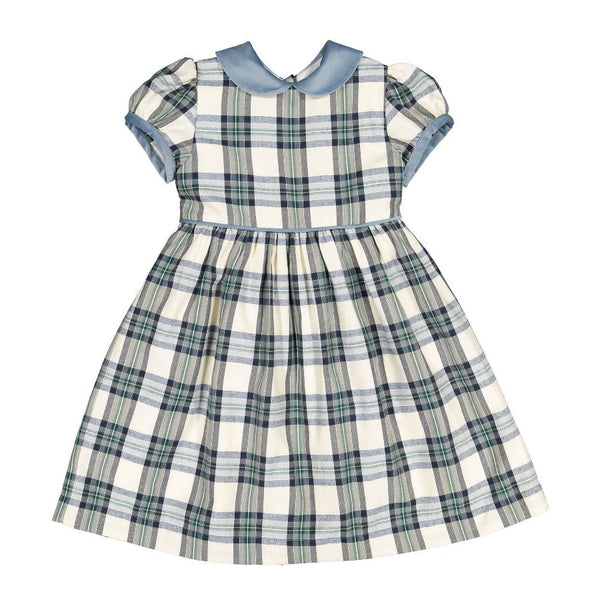 Pre-Order Stone Tartan Dress - Born Childrens Boutique