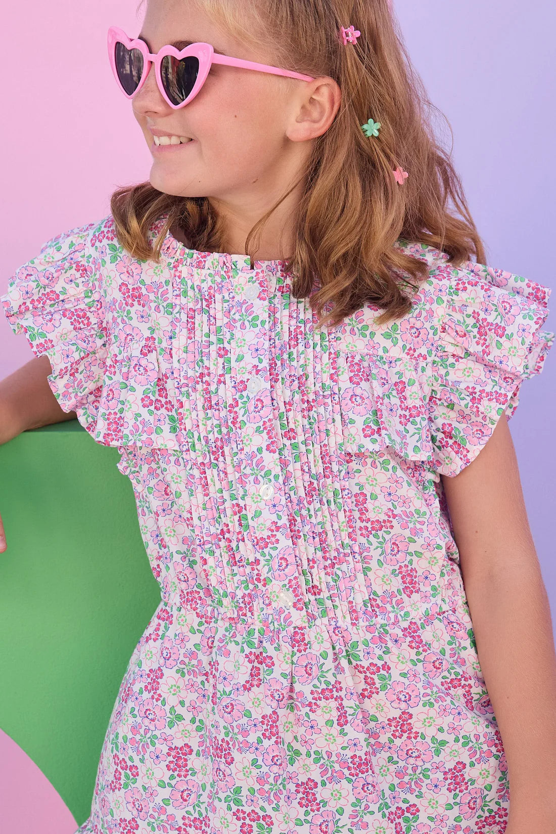 Rodeo Dress - Pink Bloomsbury Blossoms - Born Childrens Boutique