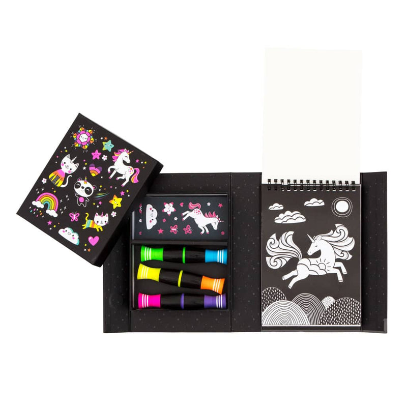 Unicorn & Friend - Neon Coloring Set - Born Childrens Boutique