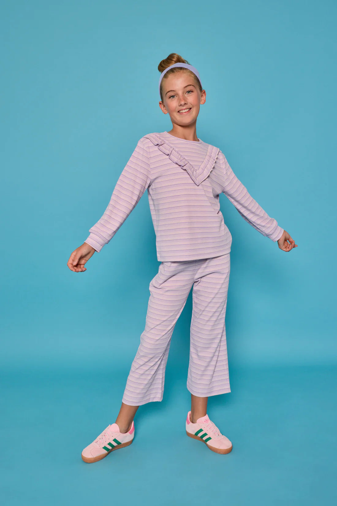 Pre-Order Aspen Tee - Lavender Sparkle Stripe