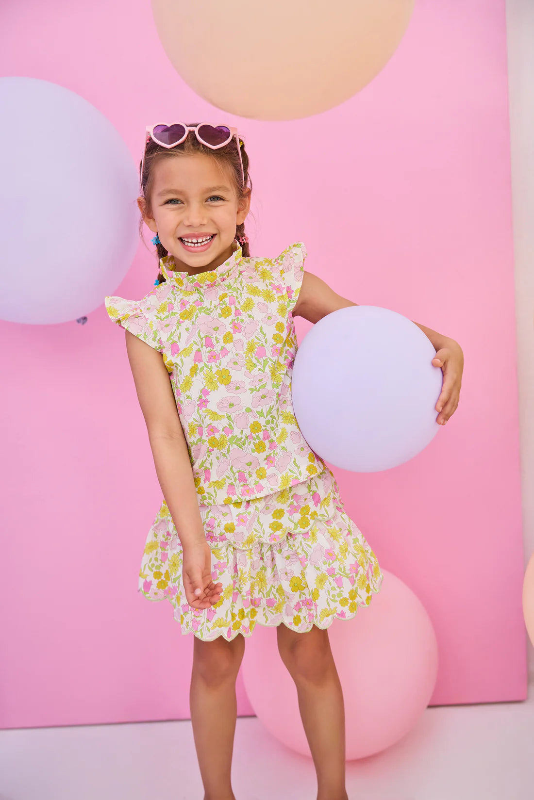 Two Tiered Skort - Bedford Buttercup - Born Childrens Boutique