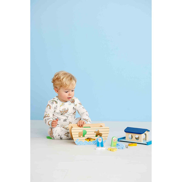 Wood Noahs Ark Shape Sorter - Born Childrens Boutique