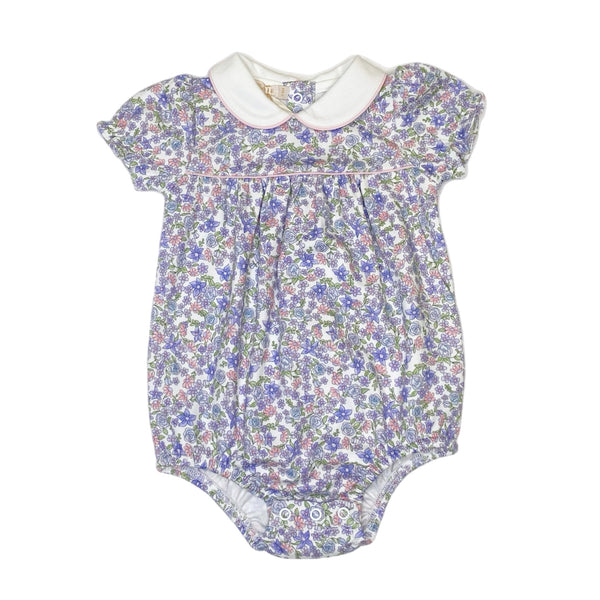 Spring Blooms Bubble w/ Round Collar - Born Childrens Boutique