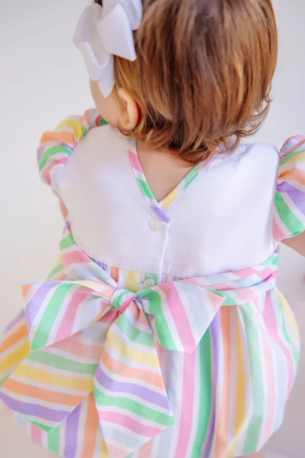 Short Sleeve Brigantine Bubble - Southampton Stripe with Worth Avenue White - Born Childrens Boutique