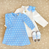 Sadie Sweatshirt Dress - Bon Ton Bows/Palmetto - Born Childrens Boutique