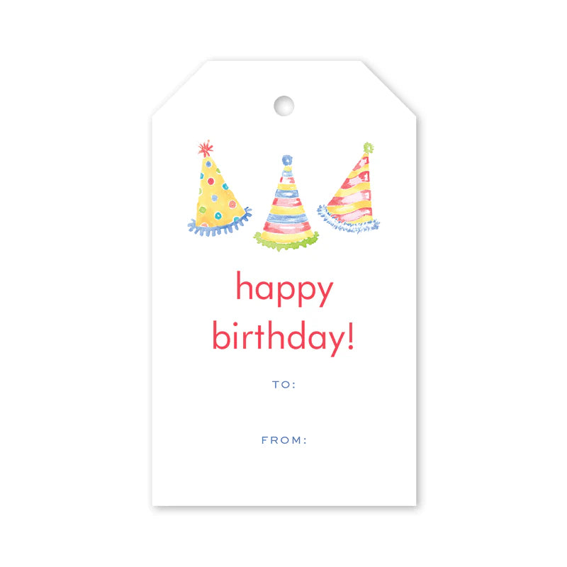 Party Confetti Hats Gift Tags - Born Childrens Boutique