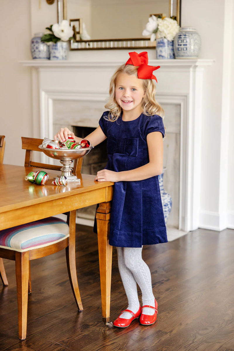 Darcy Dress - Nantuckety Navy Cord - Born Childrens Boutique
