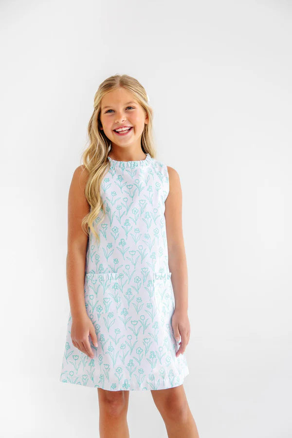 Lizzies Luxe Dress - Franklin Flowers - Born Childrens Boutique