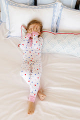 Sara Jane's Sweet Dream Set Happy Hearts With Pier Party Pink - Born Childrens Boutique