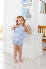 Talbott Tie Side Beale Street Blue Check With Worth Avenue White - Born Childrens Boutique