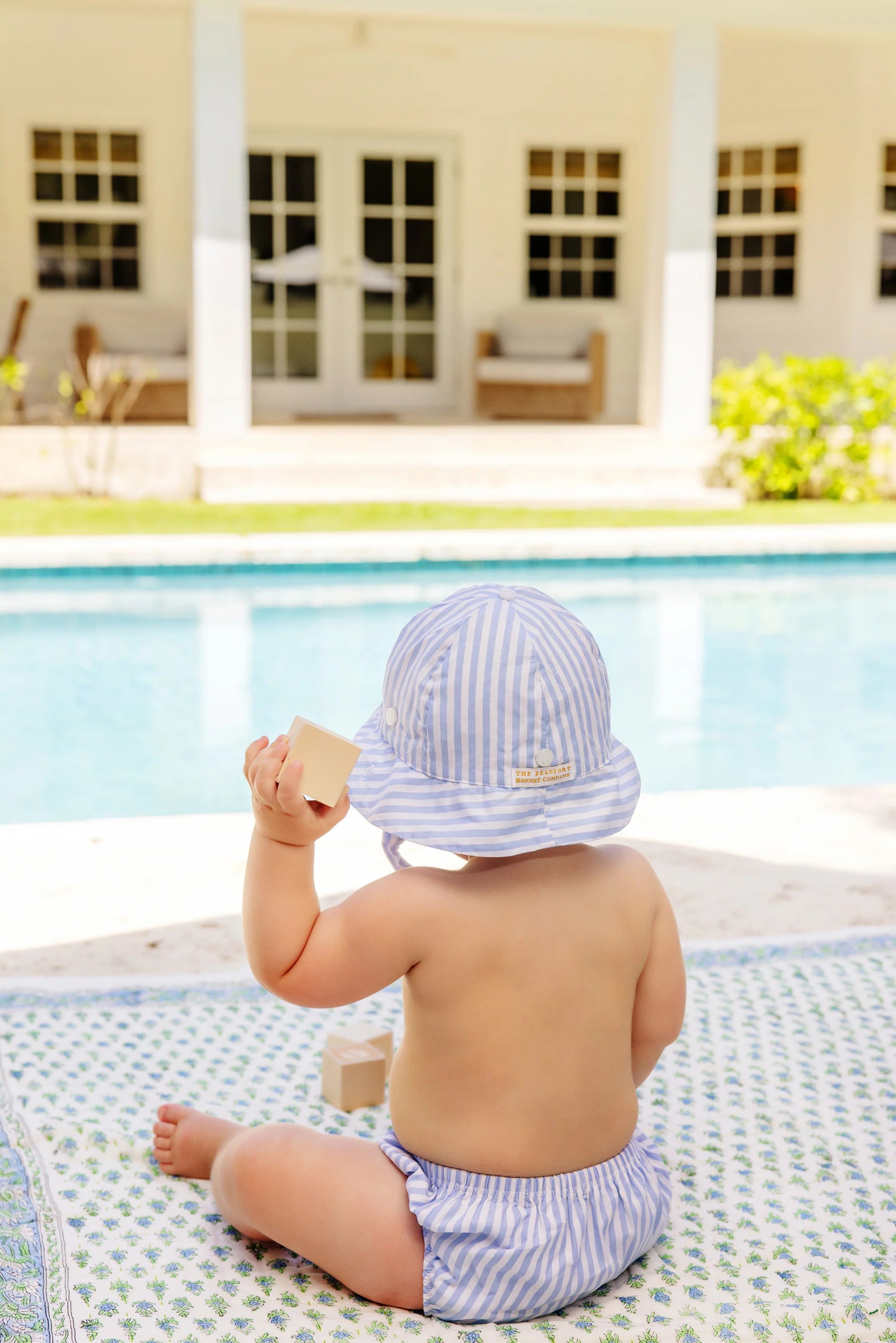 Beach Bum Cover - Beale Street Blue Stripe - Born Childrens Boutique
