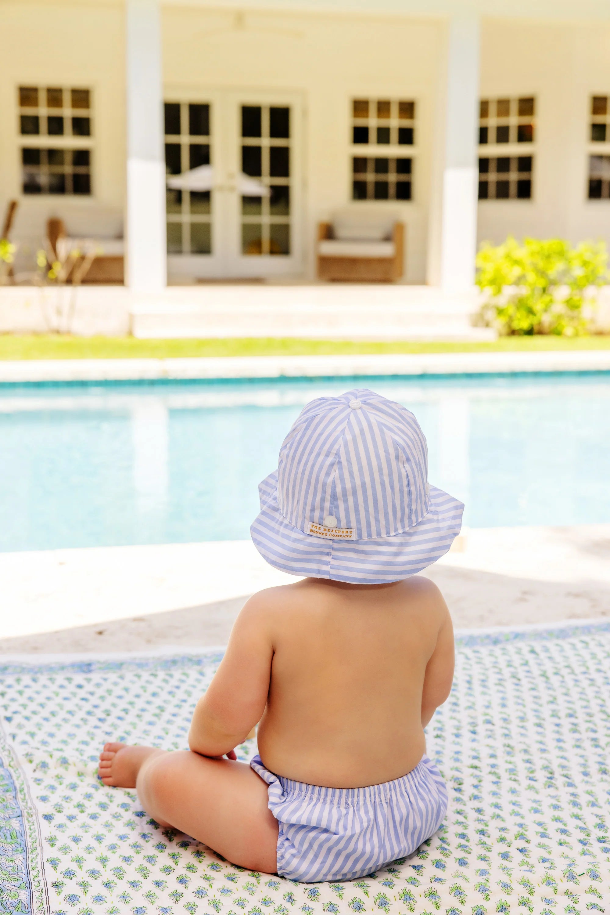 Beach Bum Cover - Beale Street Blue Stripe - Born Childrens Boutique