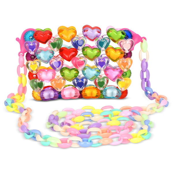 Hearts Beaded Crossbody Bag - Born Childrens Boutique