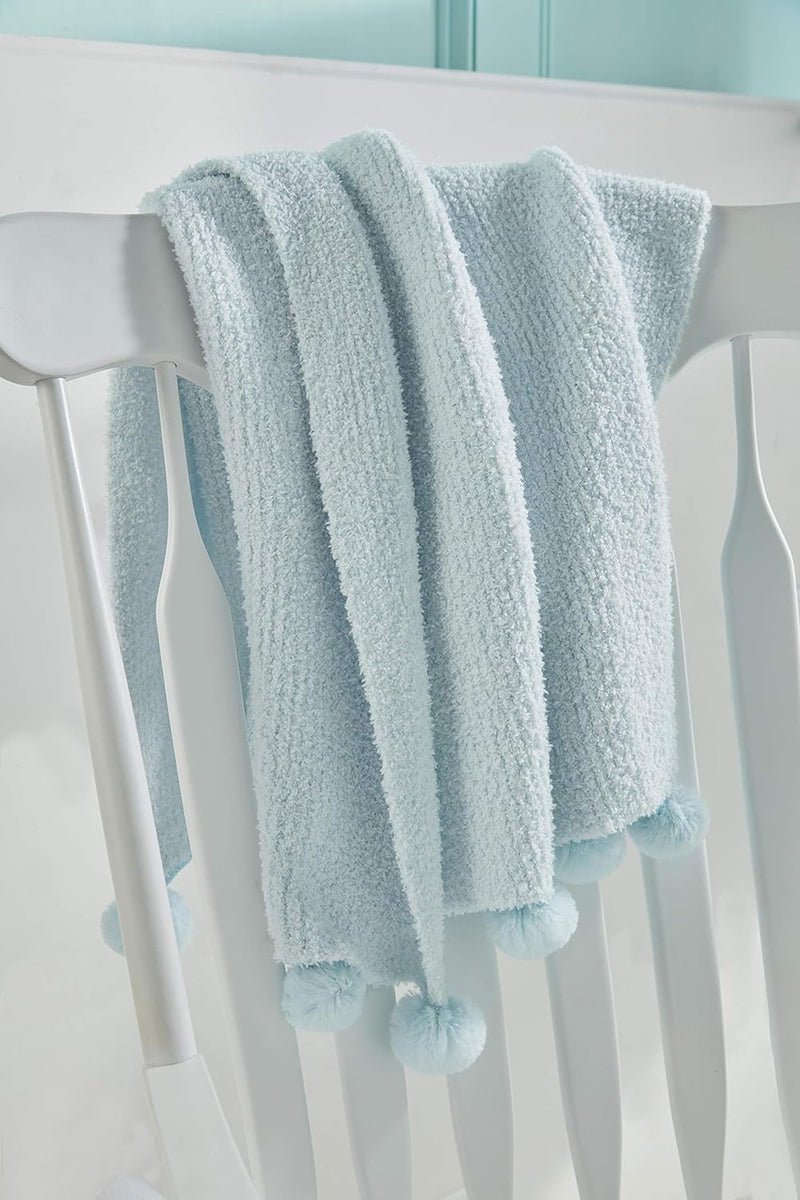 Blue Chenille Blanket - Born Childrens Boutique