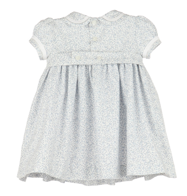 Smocked Randall Dress Blue - Born Childrens Boutique