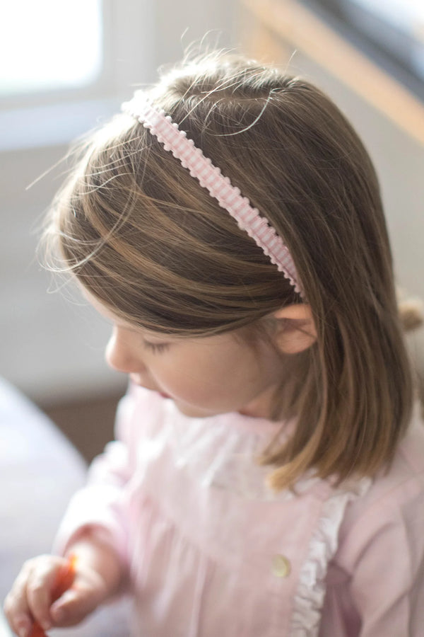 Pink Picot Ribbon Headband - Born Childrens Boutique