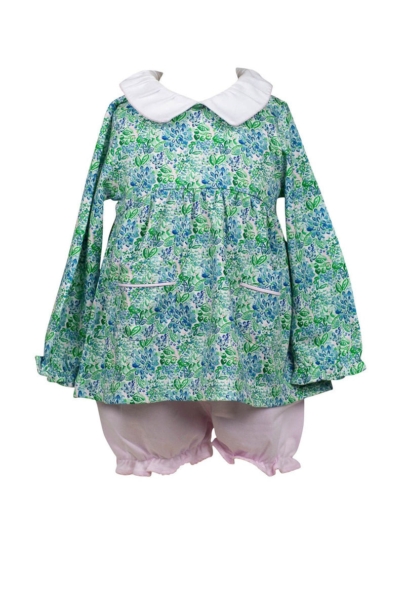 Pre-Order Blue Aster Bloomer Set - Born Childrens Boutique