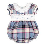 Pre-Order Frosty Tartan Romper - Born Childrens Boutique