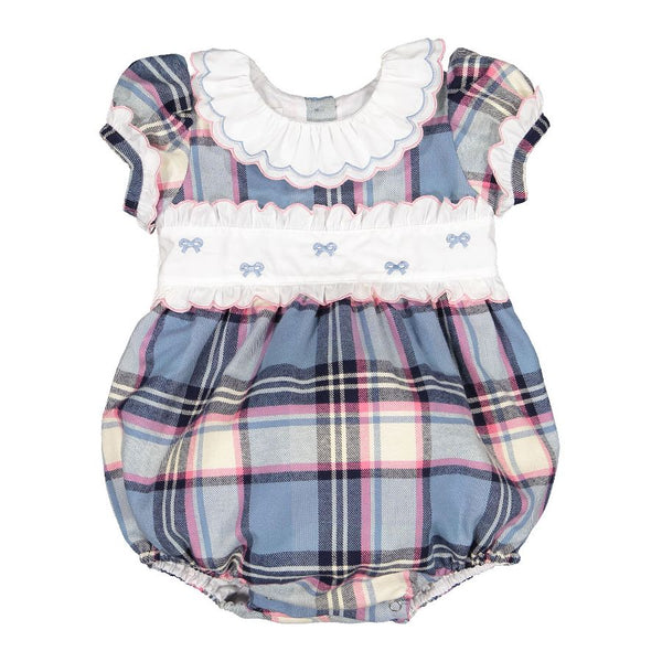 Pre-Order Frosty Tartan Romper - Born Childrens Boutique