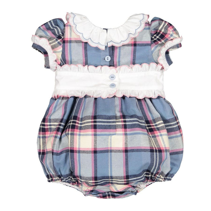 Pre-Order Frosty Tartan Romper - Born Childrens Boutique