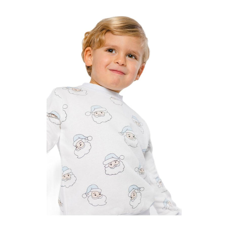 Blue Santa Boy Sweatshirt - Born Childrens Boutique
