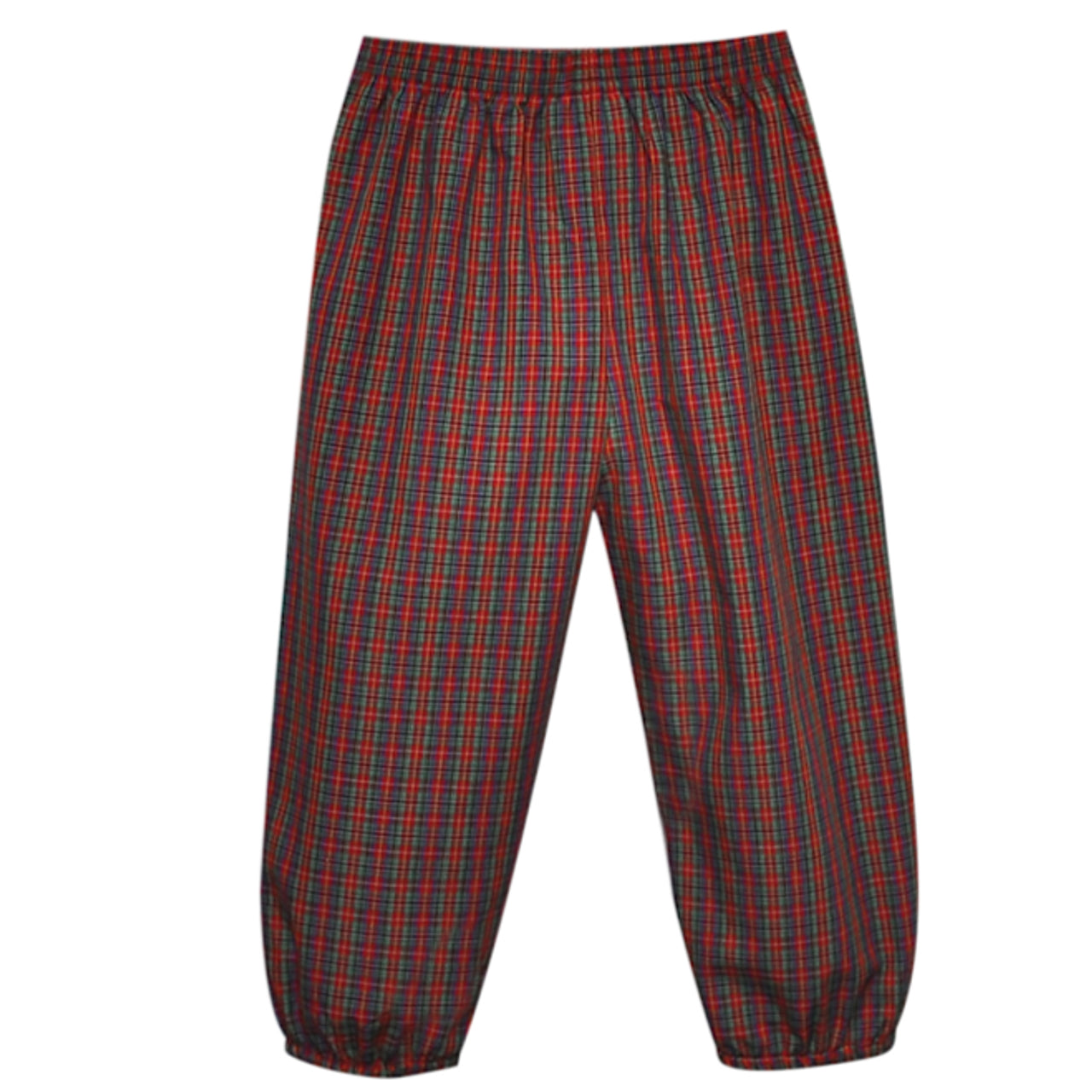 Logan Elastic Pant - Red Plaid - Born Childrens Boutique
