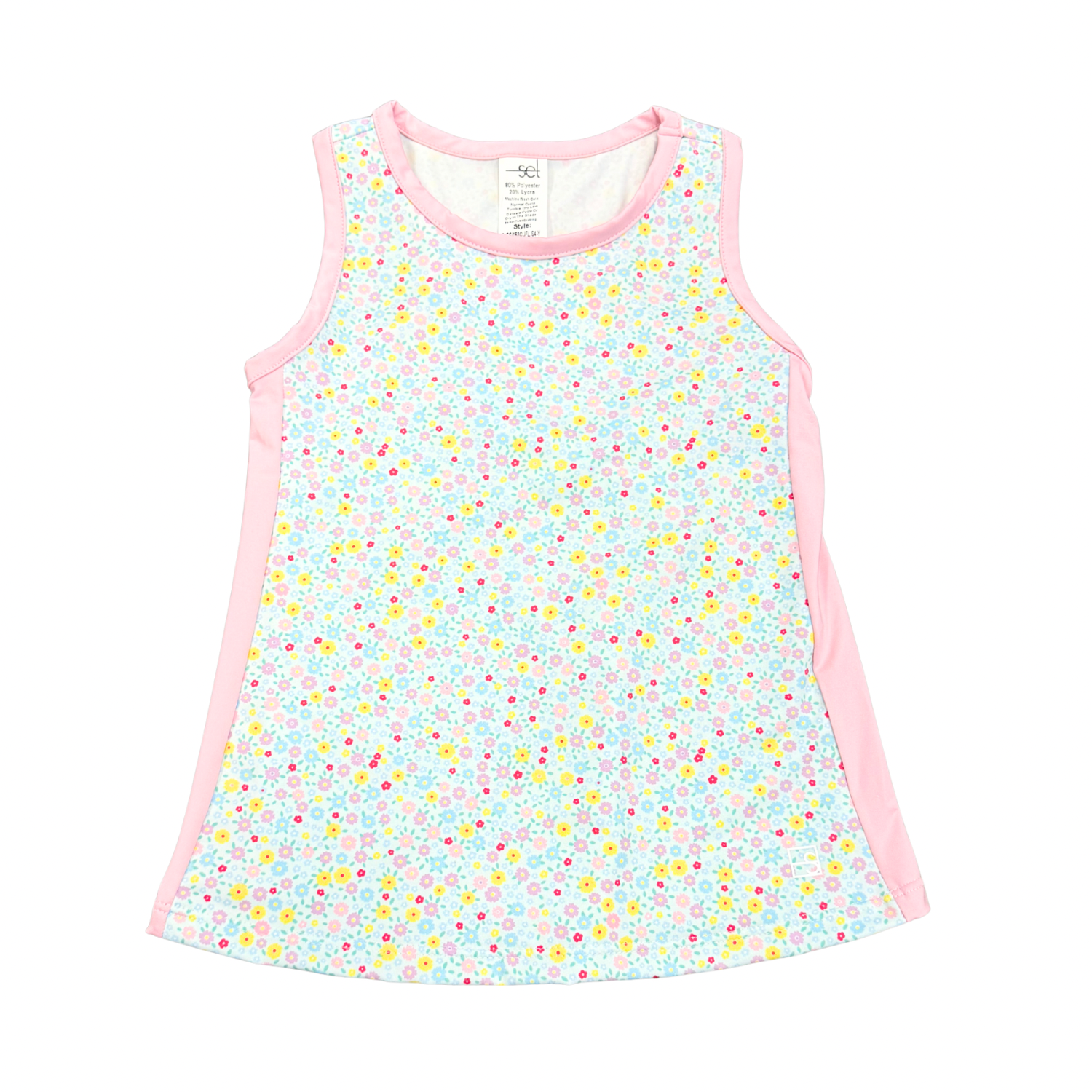 Tori Tank - Itsy Bitsy Floral/Pink - Born Childrens Boutique