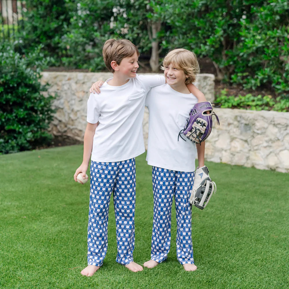 Beckett Boys Hangout Pant - Up at Bat Baseball - Born Childrens Boutique