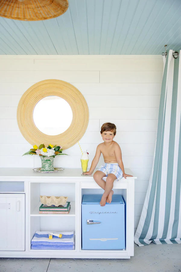 Tortola Swim Trunks - Sobro Stripe with Worth Avenue White - Born Childrens Boutique